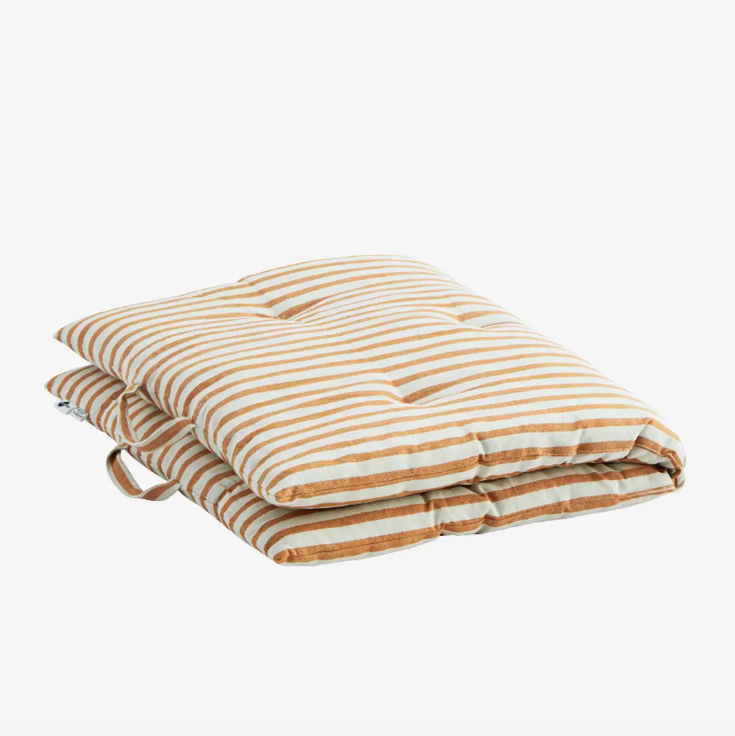 Terracotta Stripe Mattress Cushion - Design Vintage