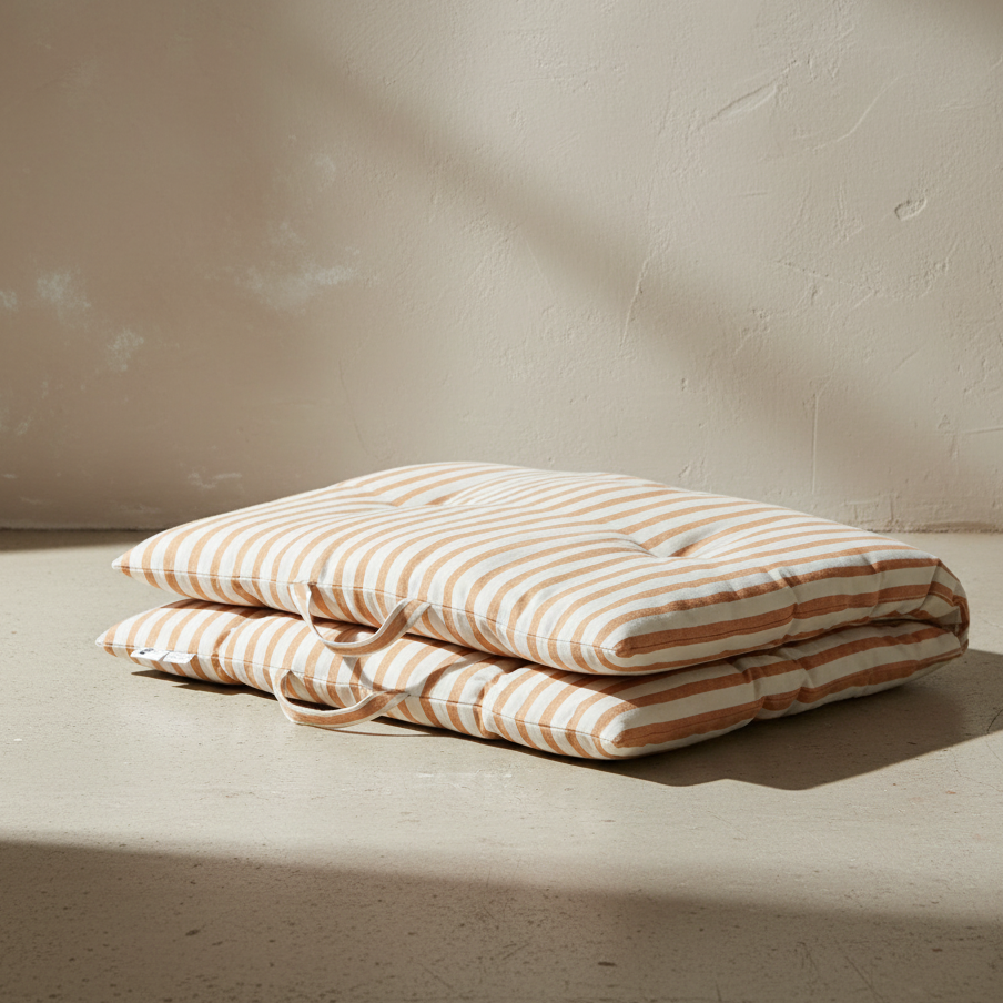 Terracotta Stripe Mattress Cushion