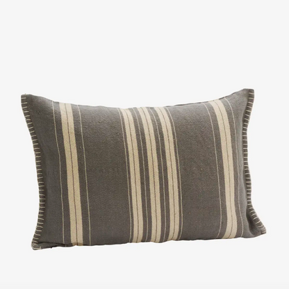 Folke Grey Stripe Cushion - Design Vintage