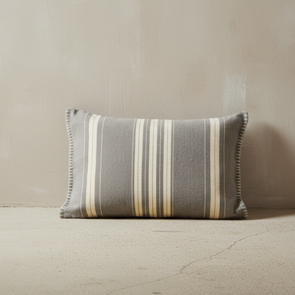 Folke Grey Stripe Cushion - Design Vintage