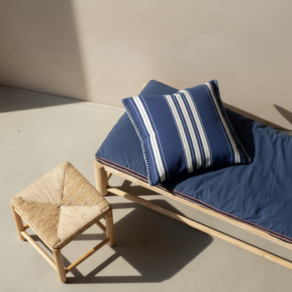 Folke Navy Stripe Cushion - Design Vintage