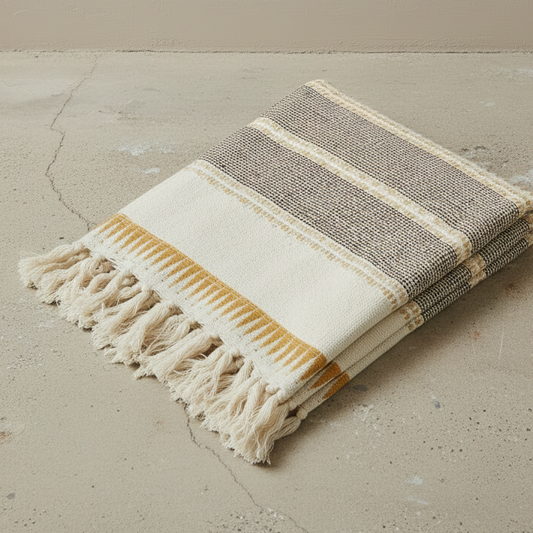 Geo Recycled Cotton Throw - Design Vintage