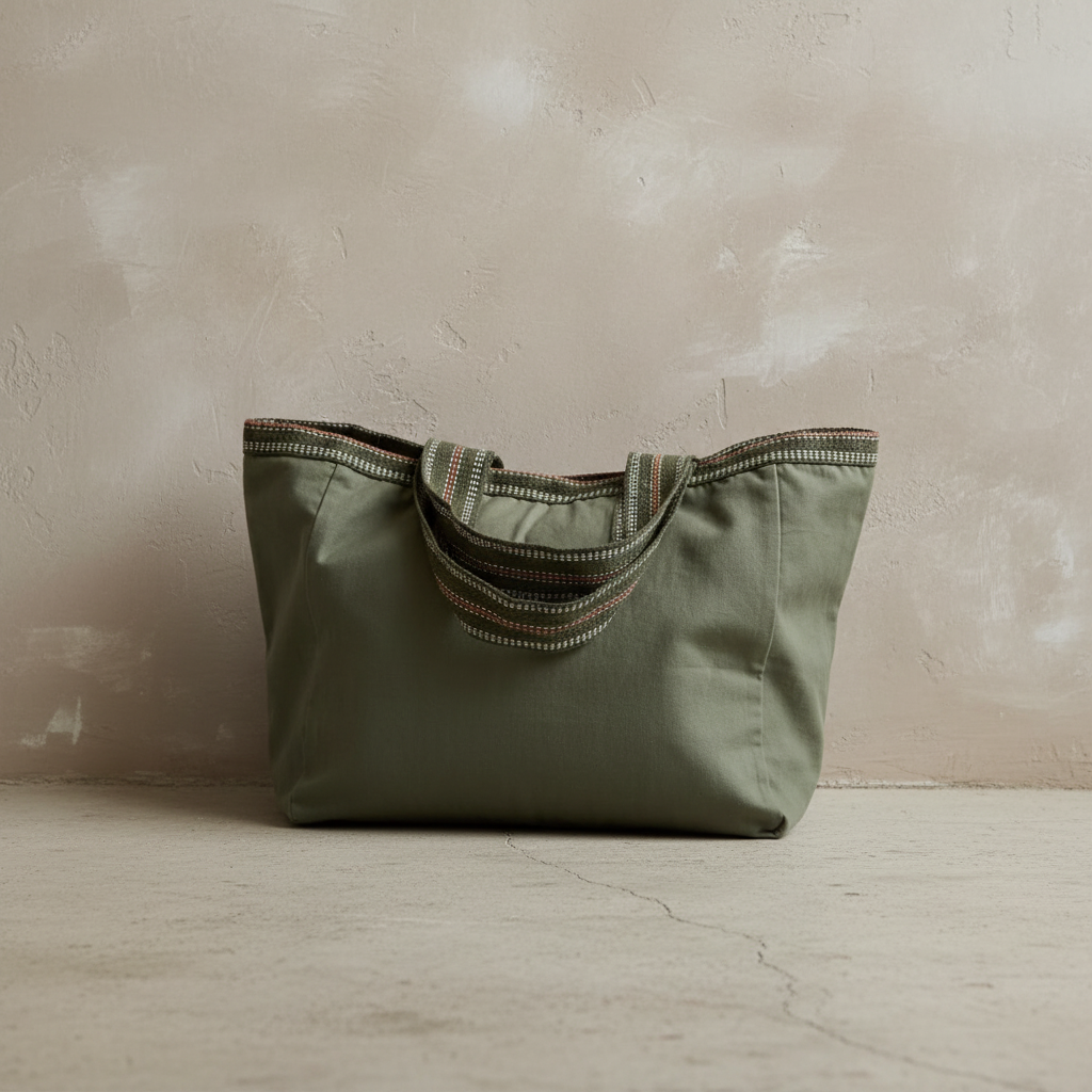 Stripe Braid Tote Bag - Design Vintage