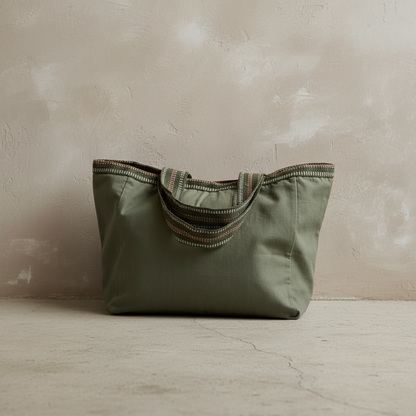 Stripe Braid Tote Bag - Design Vintage
