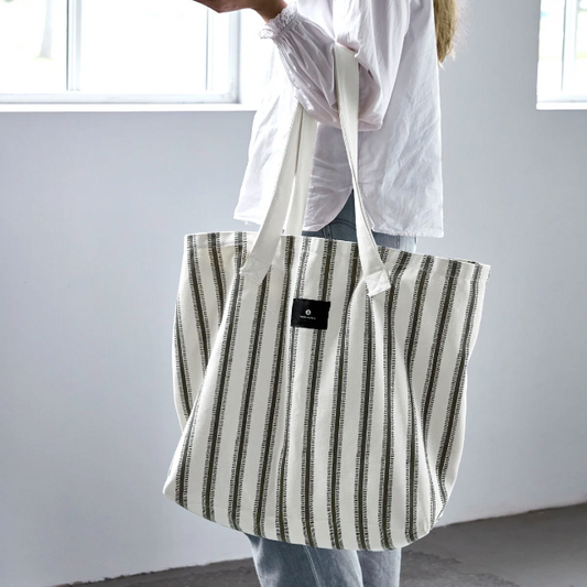 Mocha Canvas Tote Bag - Design Vintage