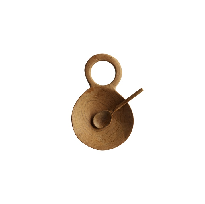 Citra Teak Salt Dish - Design Vintage