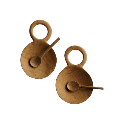 Citra Teak Salt Dish - Design Vintage
