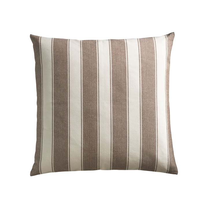 Large Caramel Stripe Cushion - Design Vintage