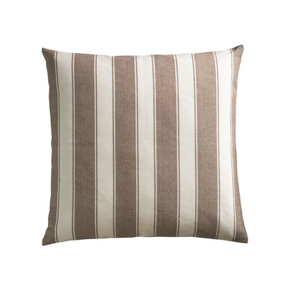 Large Caramel Stripe Cushion - Design Vintage
