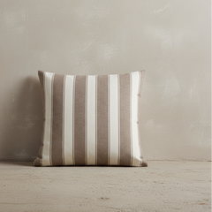 Large Caramel Stripe Cushion