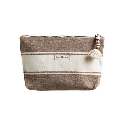 Caramel Stripe Pouch - Design Vintage