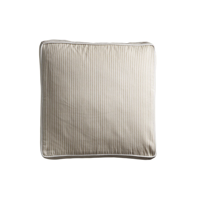 Flax Stripe Box Cushion - Design Vintage