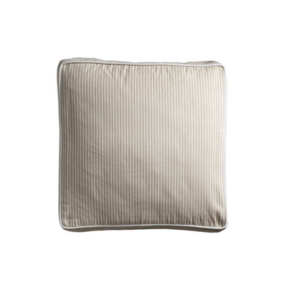 Flax Stripe Box Cushion - Design Vintage