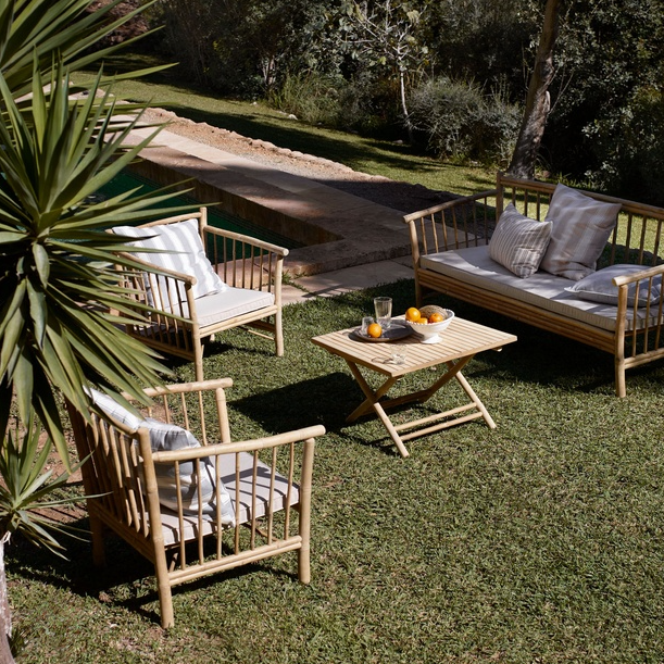 Folding Bamboo Lounge Table