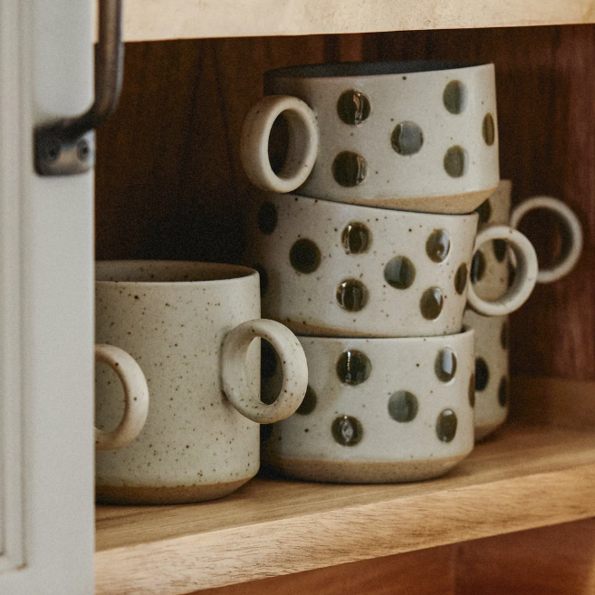 Grainy Green Dot Cup