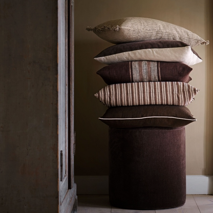 Mara Mocha Stripe Cushion