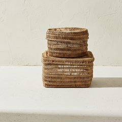 Set of Maya Lidded Baskets
