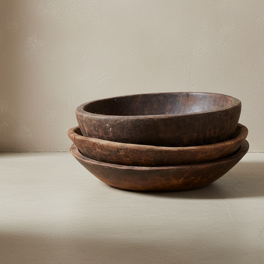 Vintage Wooden Parat Bowl
