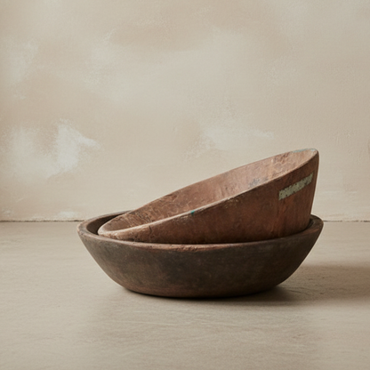 Vintage Wooden Parat Bowl