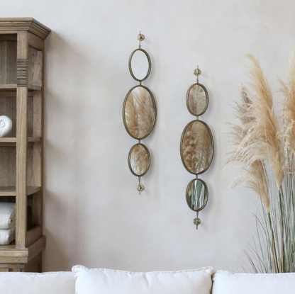 Oval Brass Swivel Mirror