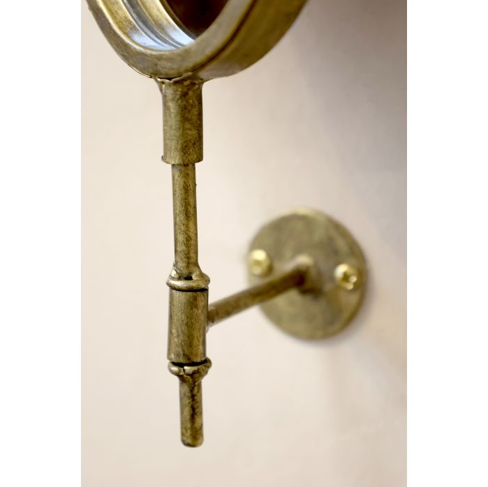 Oval Brass Swivel Mirror