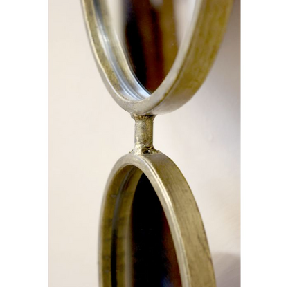 Oval Brass Swivel Mirror