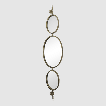 Oval Brass Swivel Mirror