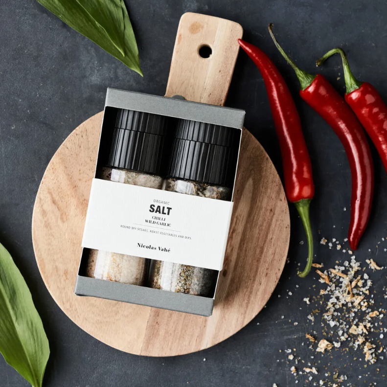 Chilli & Wild Garlic Salt Set - Design Vintage