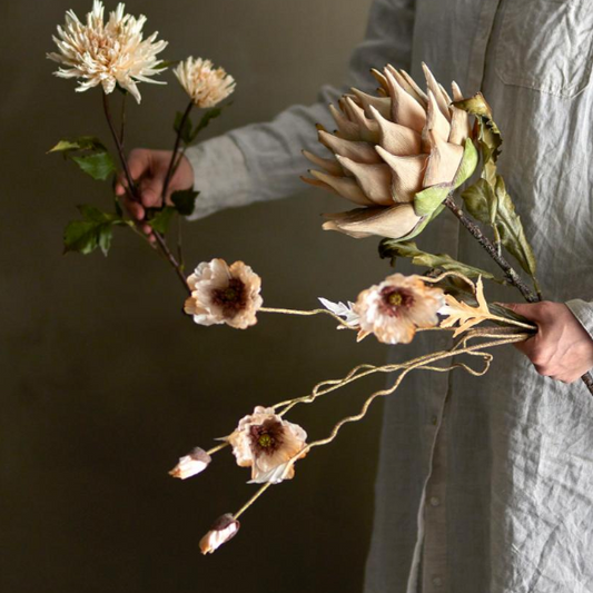 Natural Poppy Spray - Design Vintage