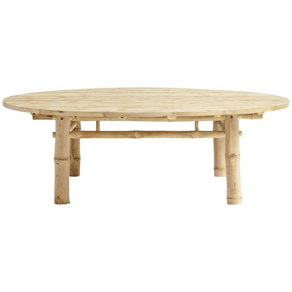 Round Bamboo Lounge Table - Design Vintage