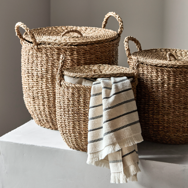 Set of Lidded Baskets - Design Vintage