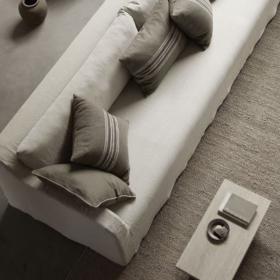 Khaki Piping Cushion