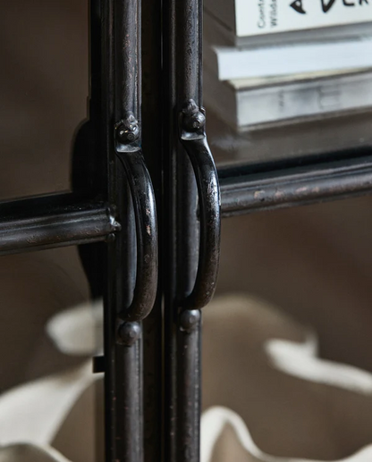 Black Iron Double Cabinet