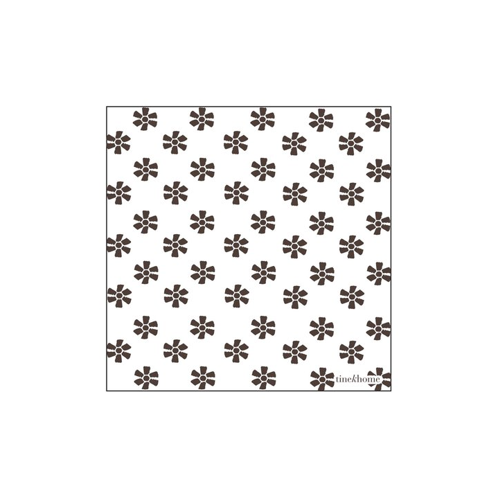 Mocha Flores Napkins - Design Vintage