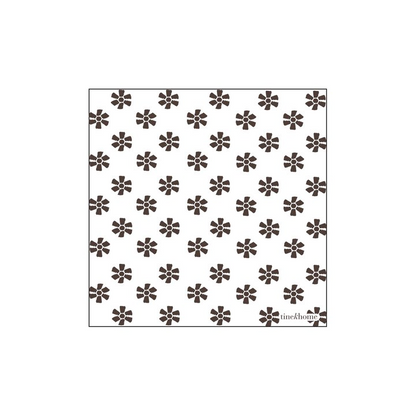 Mocha Flores Napkins - Design Vintage