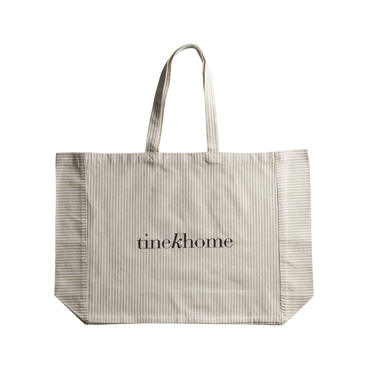 Flax Stripe Tote Bag - Design Vintage