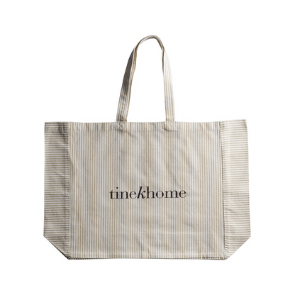 Flax Stripe Tote Bag - Design Vintage