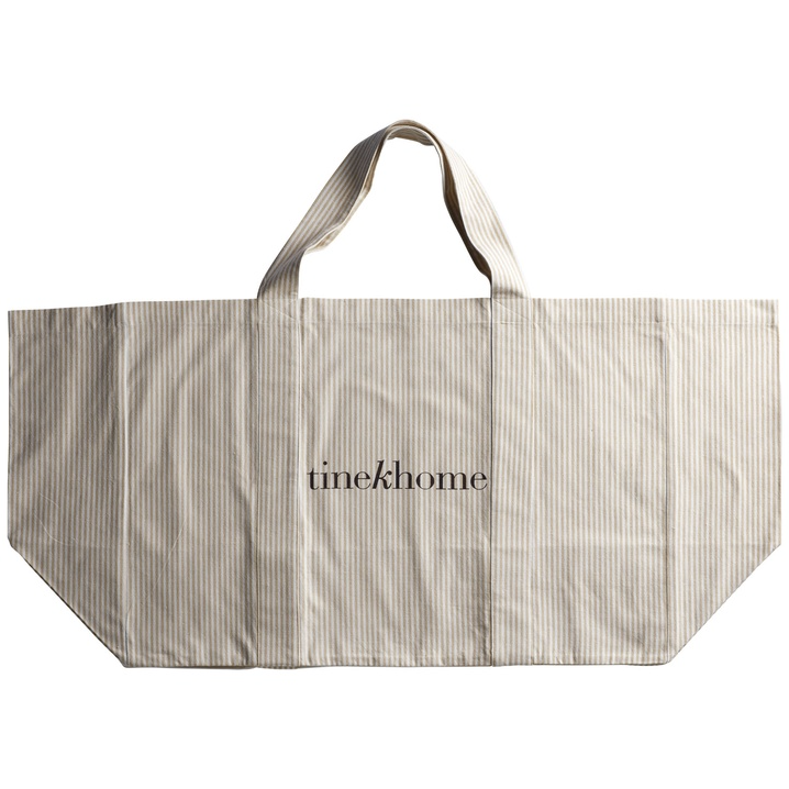 Flax Stripe Tote Bag - Design Vintage