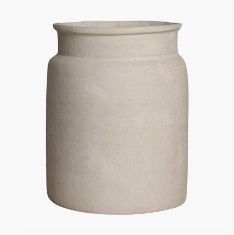 Papier Mache Limestone Jar - Design Vintage