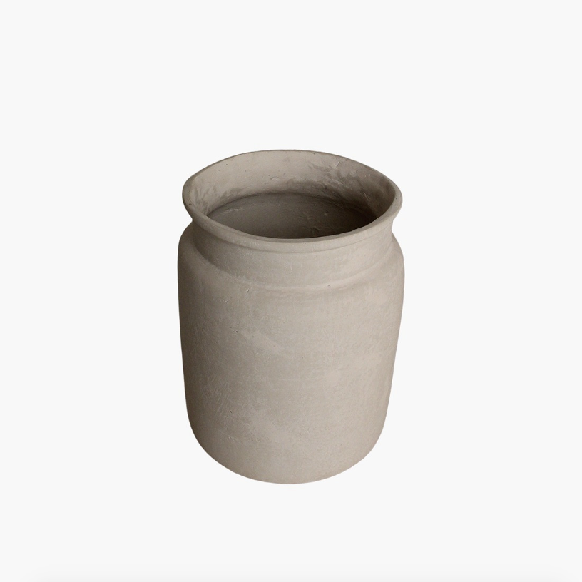 Papier Mache Limestone Jar - Design Vintage