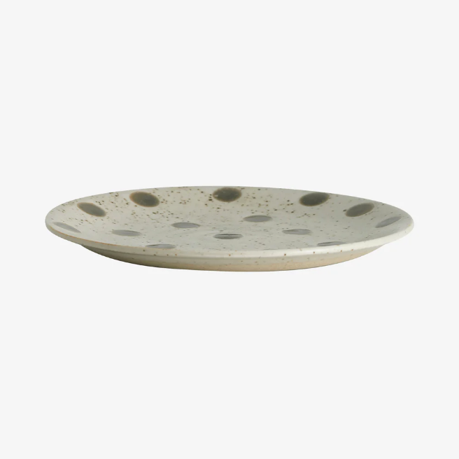 Grainy Green Dot Plate - Design Vintage