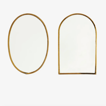 Antique Brass Wall Mirror - Design Vintage
