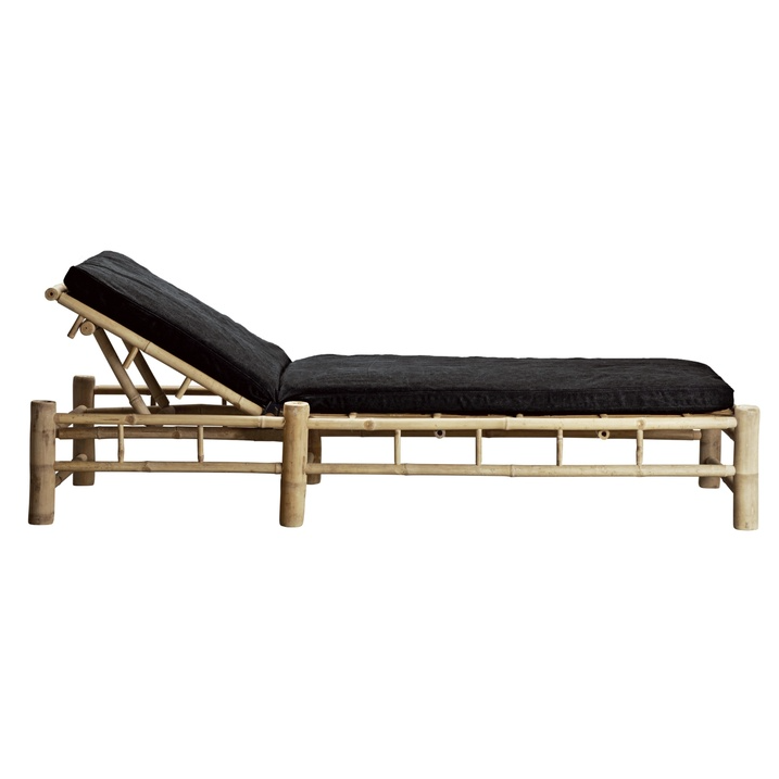 Double Bamboo Sunbed With Cushion