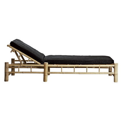 Double Bamboo Sunbed With Cushion