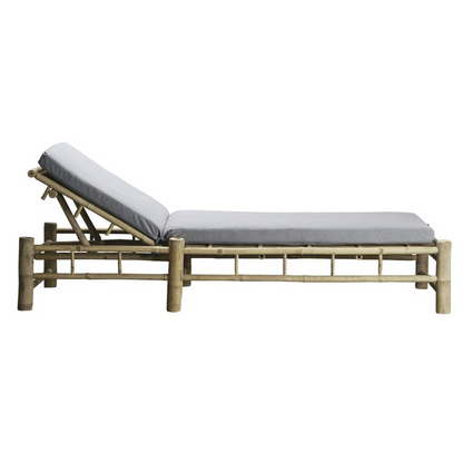 Double Bamboo Sunbed With Cushion