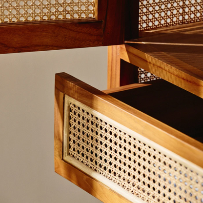 Teak & Cane Cabinet