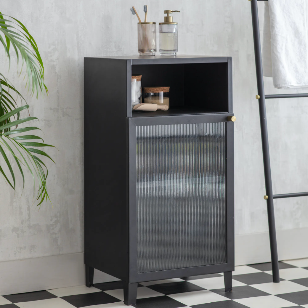 Black Steel Bathroom Cabinet - Design Vintage
