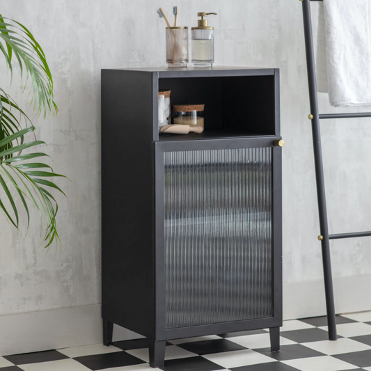 Black Steel Bathroom Cabinet - Design Vintage