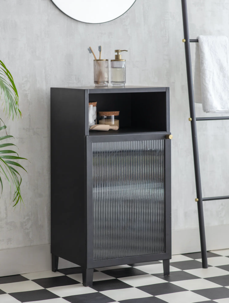 Black Steel Bathroom Cabinet - Design Vintage
