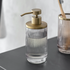 Brass + Glass Soap Dispenser